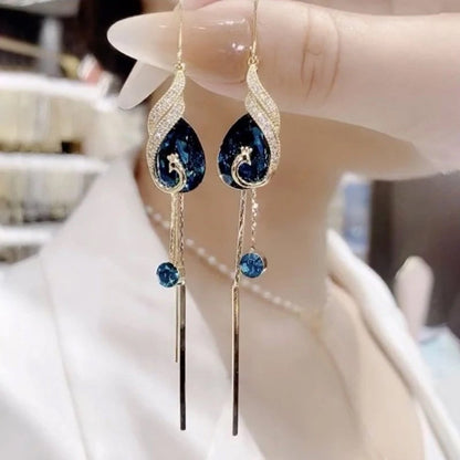 🦚 50% OFF NOW!✨ Phoenix Peacock Earrings – AAA CZ Gems & Lightweight Design – Elegant Gold Plated Statement Jewelry 💎