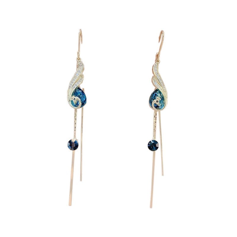 🦚 50% OFF NOW!✨ Phoenix Peacock Earrings – AAA CZ Gems & Lightweight Design – Elegant Gold Plated Statement Jewelry 💎