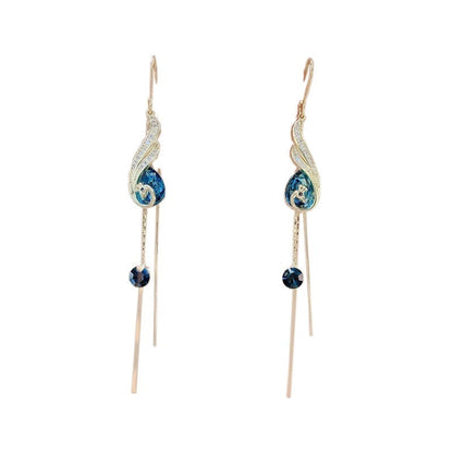 🦚 50% OFF NOW!✨ Phoenix Peacock Earrings – AAA CZ Gems & Lightweight Design – Elegant Gold Plated Statement Jewelry 💎