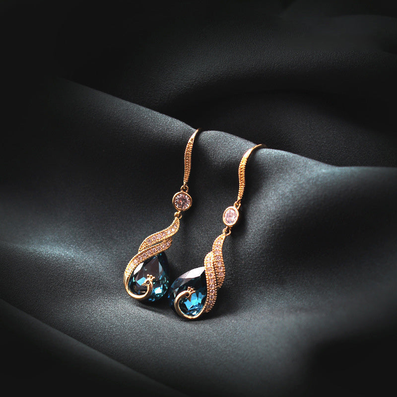 🦚 50% OFF NOW!✨ Phoenix Peacock Earrings – AAA CZ Gems & Lightweight Design – Elegant Gold Plated Statement Jewelry 💎