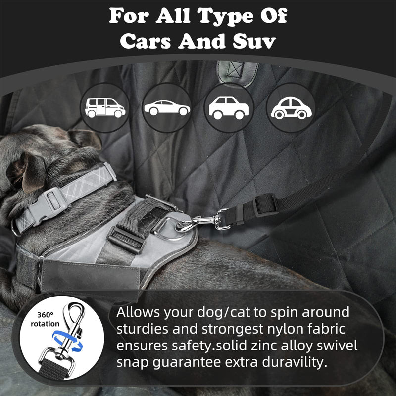 2-in-1 Dog Car Seat Belt And Outdoor Walking Leash For Pet Safety