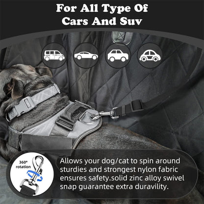2-in-1 Dog Car Seat Belt And Outdoor Walking Leash For Pet Safety
