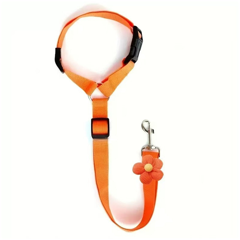 2-in-1 Dog Car Seat Belt And Outdoor Walking Leash For Pet Safety