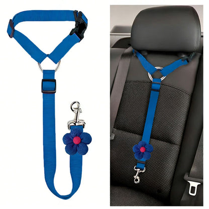 2-in-1 Dog Car Seat Belt And Outdoor Walking Leash For Pet Safety