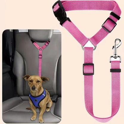 2-in-1 Dog Car Seat Belt And Outdoor Walking Leash For Pet Safety