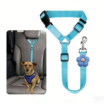 2-in-1 Dog Car Seat Belt And Outdoor Walking Leash For Pet Safety