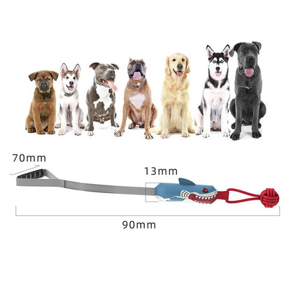 Interactive Squeaky Shark Tug Toy Rope Knot Chew Toy For Dogs Playtime