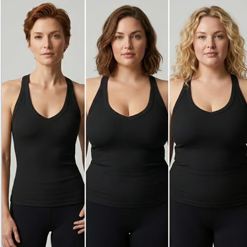 ✨ 50% OFF TODAY! 🧺 Women's Slim-Fit Padded Tank Top ✨ Built-In Support, Flattering Fit & All-Day Comfort