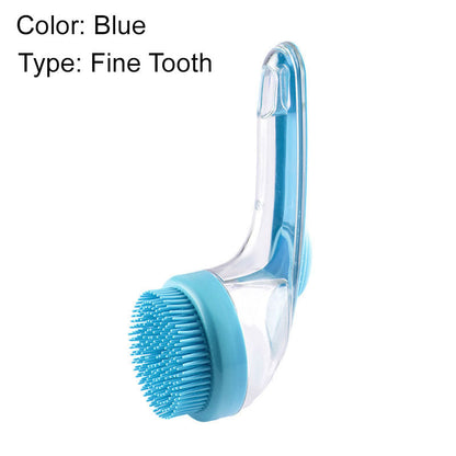 Pet Bath Brush Gentle Grooming Tool For Dogs And Cats Shower Use