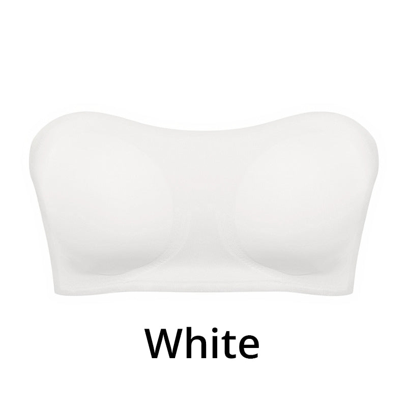 🌊 Strapless Wireless Bra, Side Closure Design, Removable Pads, Soft Breathable Nylon, 💫 No-Slip Grip All-Day Comfort. 49% OFF Today!