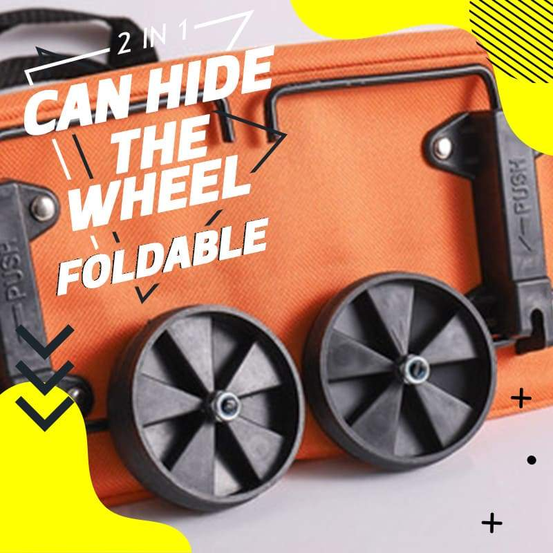 🛍️ Online einkaufen & sparen ✨🛢️2-in-1 faltbarer Einkaufswagen – tragbarer Roll-Einkaufstrolley