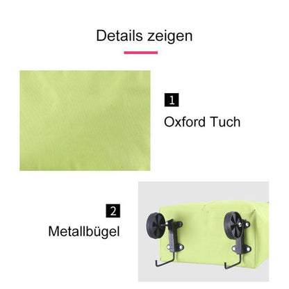 🛍️ Online einkaufen & sparen ✨🛢️2-in-1 faltbarer Einkaufswagen – tragbarer Roll-Einkaufstrolley