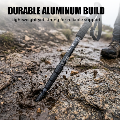 ⚡LAST DAY 40% OFF – Adjustable Hiking Pole | 6160 Aluminum Alloy, Shock-Absorbing, Ergonomic Handle, Collapsible & Portable 🏔️ Perfect for Uphill & Downhill 🥾 🥾