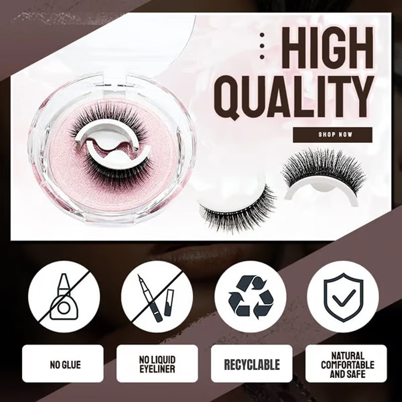 🔥Buy 3 Get 2 Free👀Reusable Self-Adhesive False Eyelashes – No Glue Needed