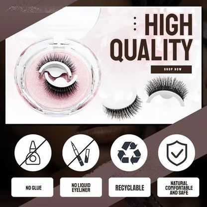 🔥Buy 3 Get 2 Free👀Reusable Self-Adhesive False Eyelashes – No Glue Needed