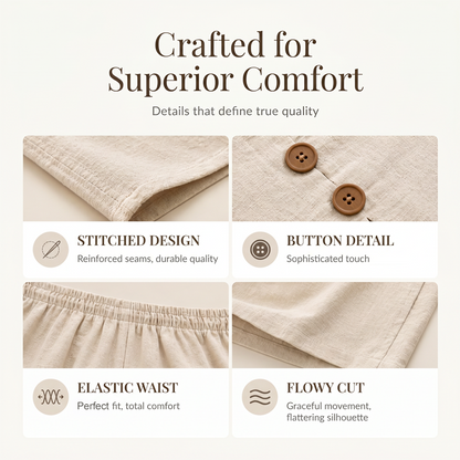💸 Sparen Sie heute mehr – Extra-Rabatt⚡Damen Ärmelloses Button-Up Oberteil & Loose Hose Zweiteiler Set