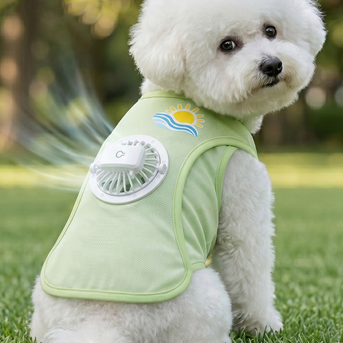 Integrated Mini Fan Dog Harness Keep Small Medium Pets Cool For Summer Outdoor Walking