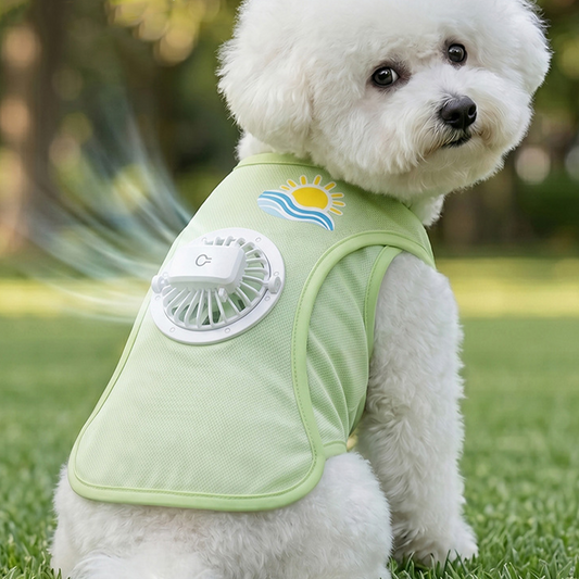 Integrated Mini Fan Dog Harness Keep Small Medium Pets Cool For Summer Outdoor Walking