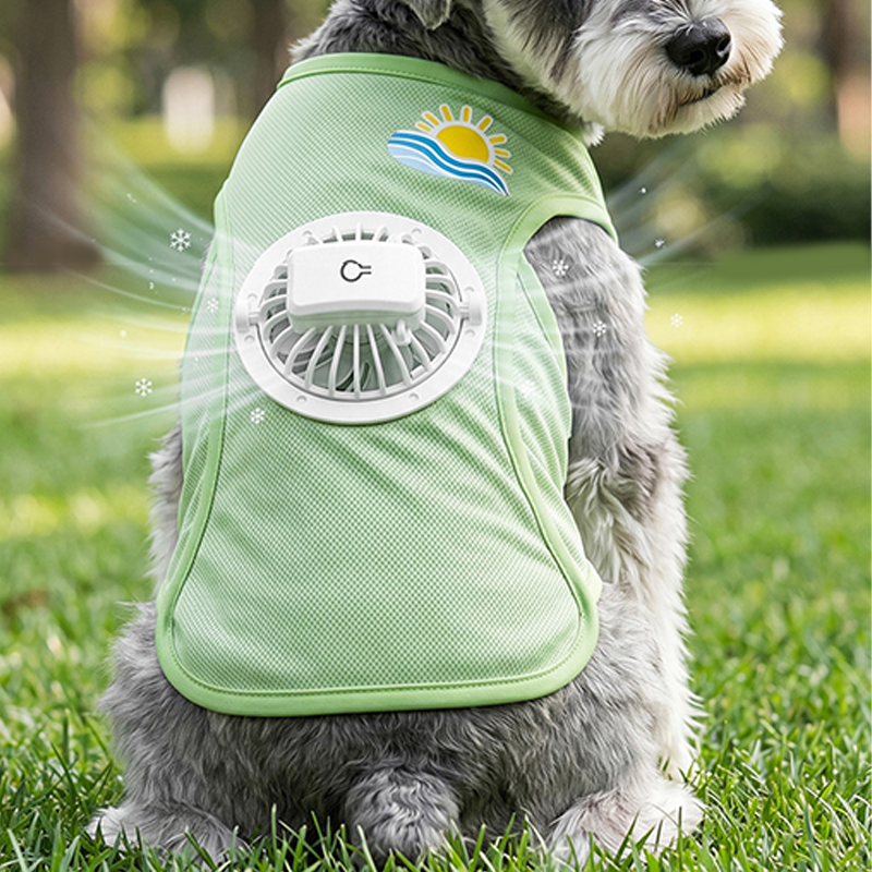 Integrated Mini Fan Dog Harness Keep Small Medium Pets Cool For Summer Outdoor Walking