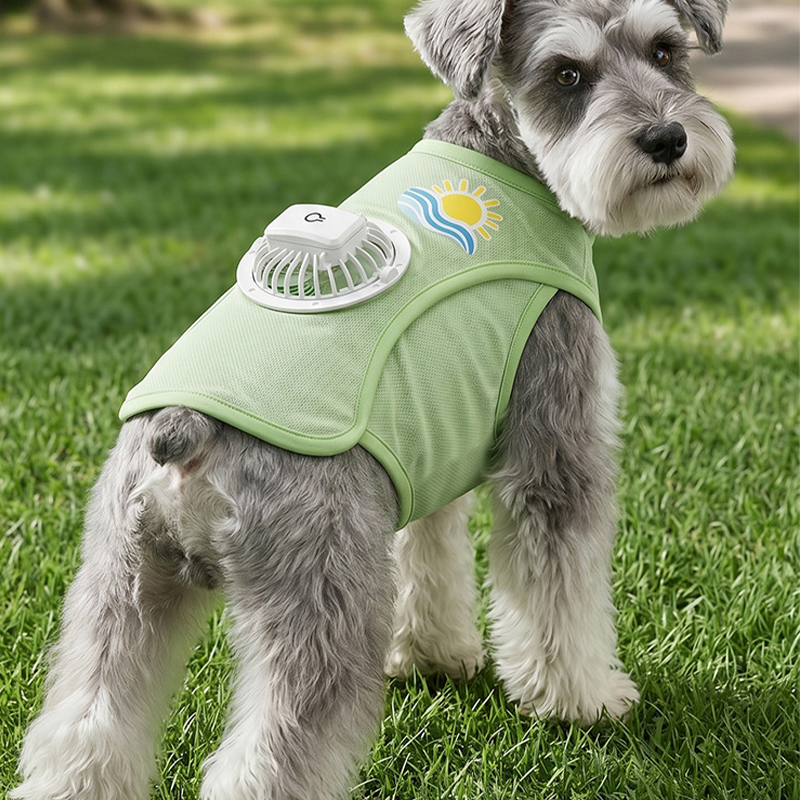 Integrated Mini Fan Dog Harness Keep Small Medium Pets Cool For Summer Outdoor Walking