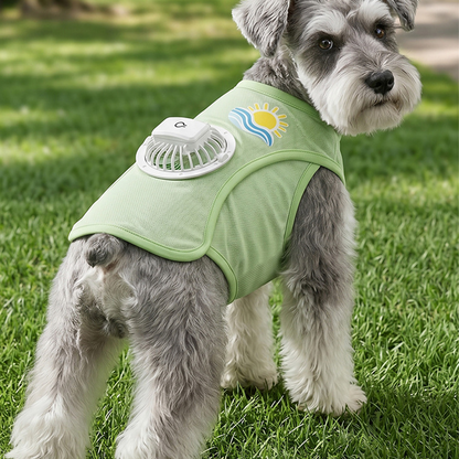 Integrated Mini Fan Dog Harness Keep Small Medium Pets Cool For Summer Outdoor Walking