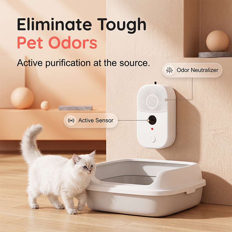 2-in-1 Pet Air Purifier And Ultrasonic Mite Repellent Device For Home Use