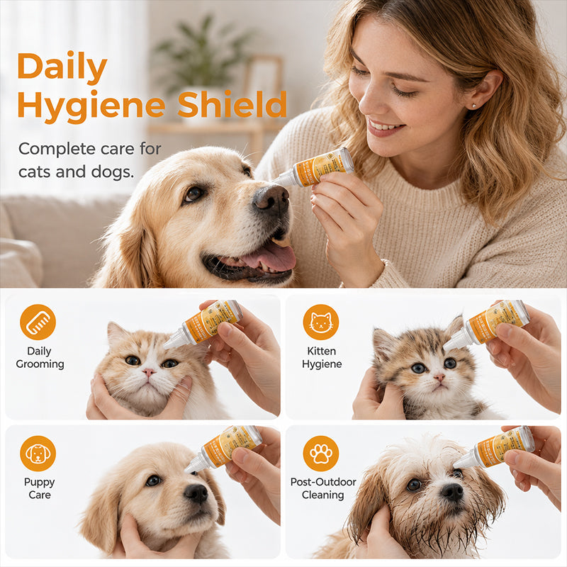 Gentle Pet Eye Care Wipes For Eye Area Cleaning & Daily Fur Grooming