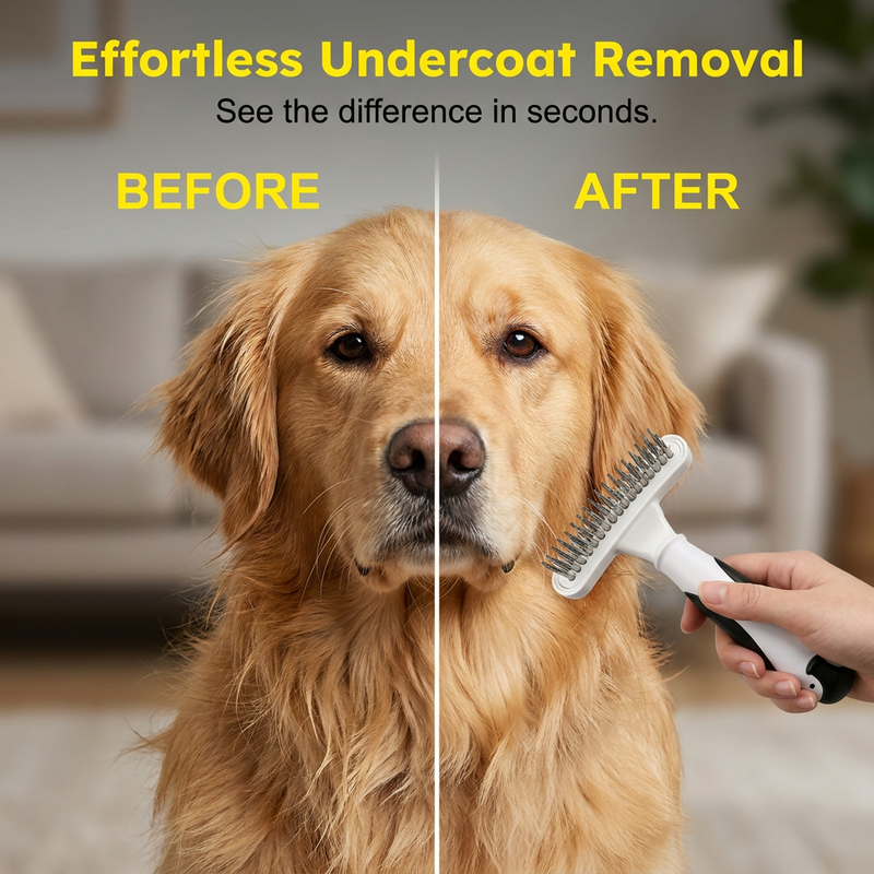 Professional Detangling Grooming Rake Effective Hair Remover For Pets