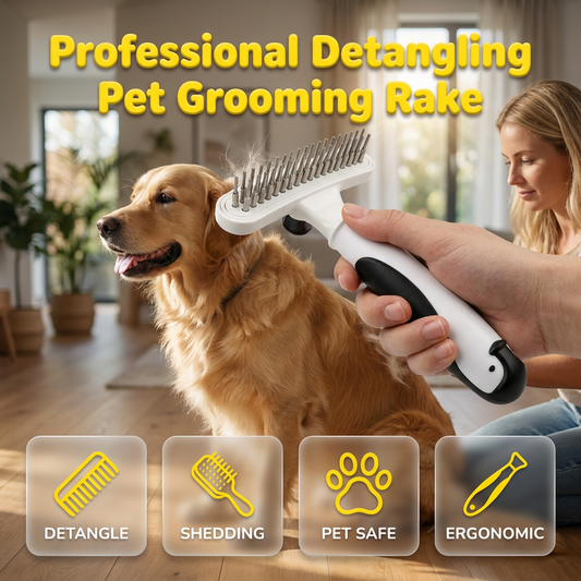 Professional Detangling Grooming Rake Effective Hair Remover For Pets