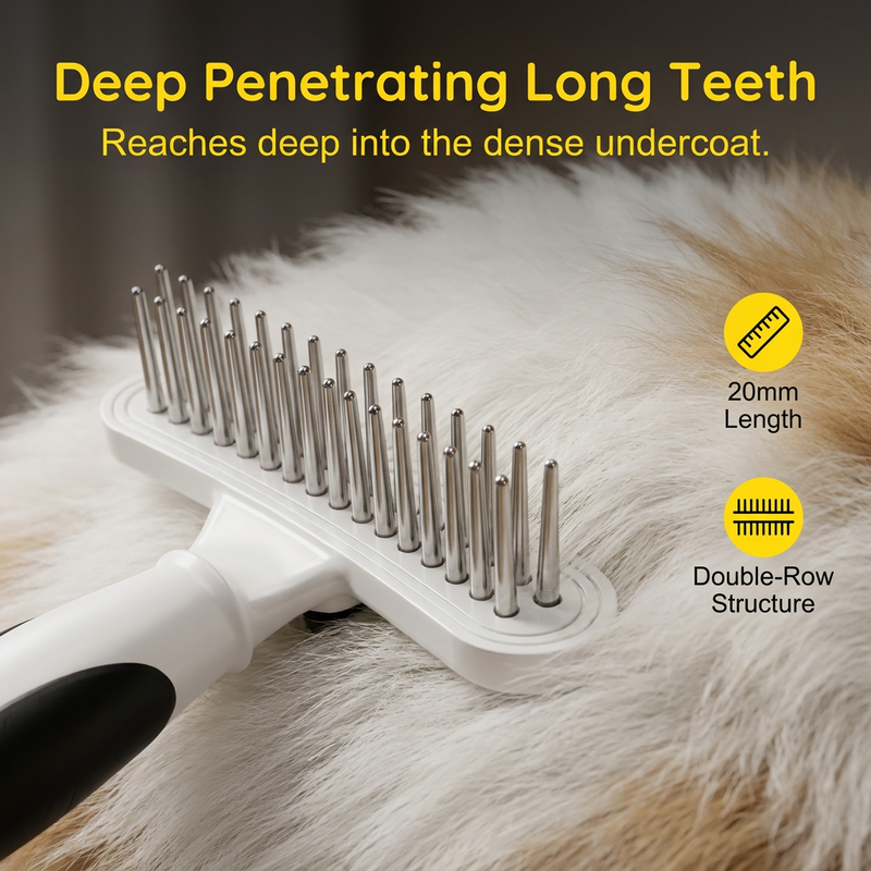 Professional Detangling Grooming Rake Effective Hair Remover For Pets