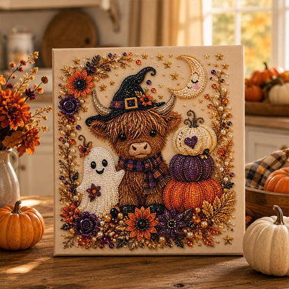 ⚡50K+ SOLD!🎃🧘Relaxing & Beginner-Friendly 🎨💎Halloween Ghost Pearl Art DIY Kit