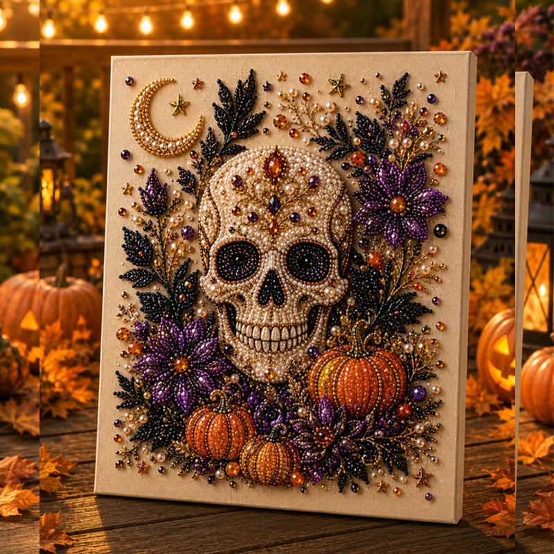 ⚡50K+ SOLD!🎃🧘Relaxing & Beginner-Friendly 🎨💎Halloween Ghost Pearl Art DIY Kit