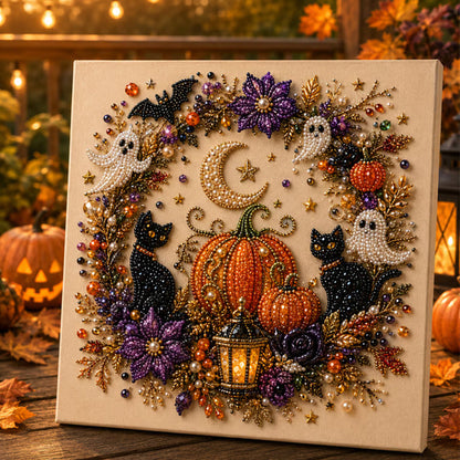 ⚡50K+ SOLD!🎃🧘Relaxing & Beginner-Friendly 🎨💎Halloween Ghost Pearl Art DIY Kit
