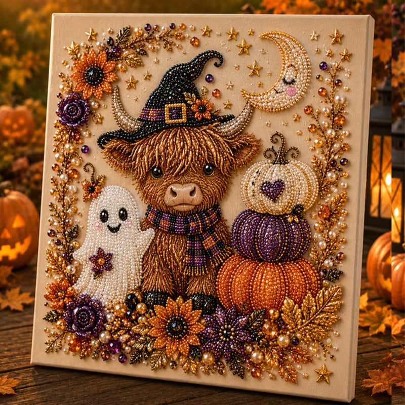 ⚡50K+ SOLD!🎃🧘Relaxing & Beginner-Friendly 🎨💎Halloween Ghost Pearl Art DIY Kit