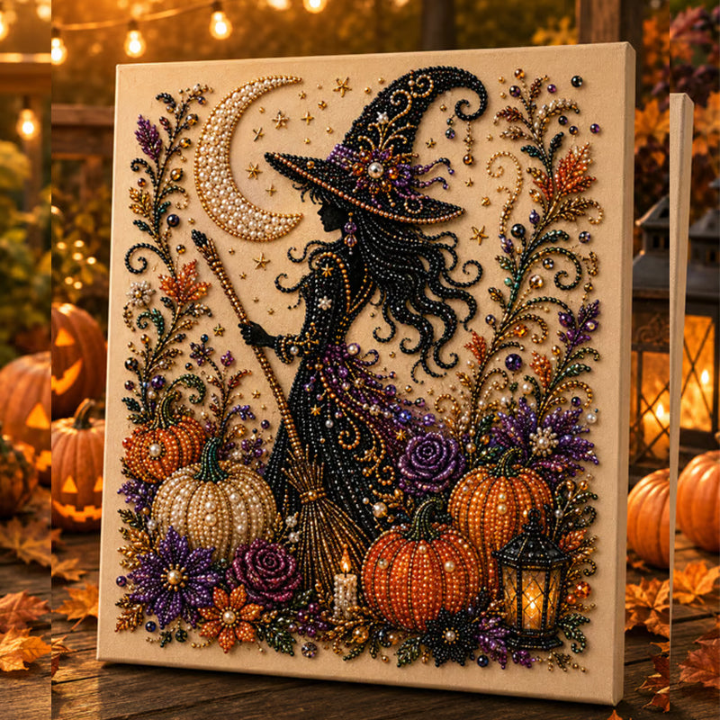 ⚡50K+ SOLD!🎃🧘Relaxing & Beginner-Friendly 🎨💎Halloween Ghost Pearl Art DIY Kit