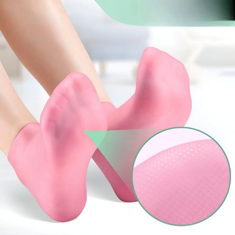 Anti-Slip Silicone Gel Moisturizing Foot Spa Socks For Cracked Heels