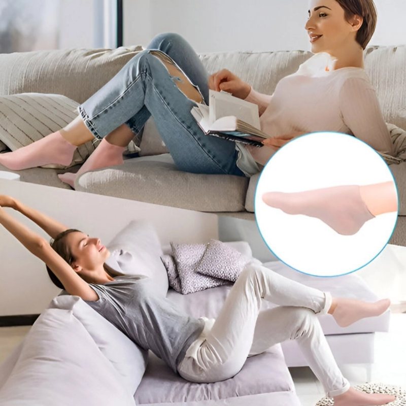 Anti-Slip Silicone Gel Moisturizing Foot Spa Socks For Cracked Heels