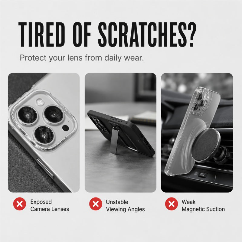 🔥 Hot Picks, Hot Prices 🛍️Magnetic Phone Case with Flip Lens Cover & Kickstand