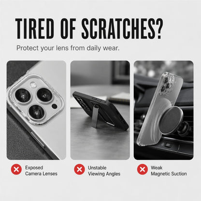 🔥 Hot Picks, Hot Prices 🛍️Magnetic Phone Case with Flip Lens Cover & Kickstand