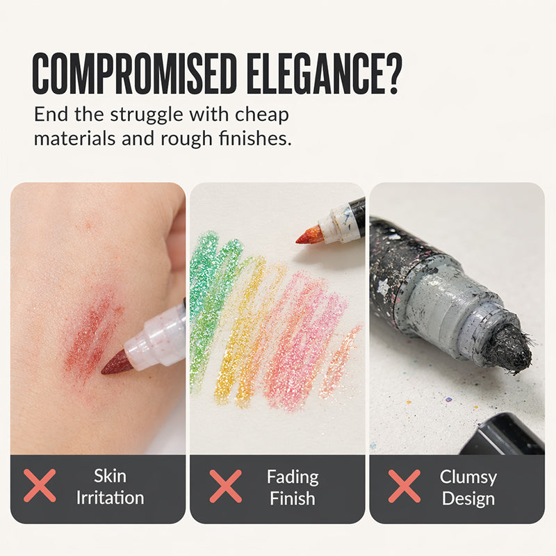 ✨ Time‑Limited Offer ⚡Dual-Tip Glitter Markers Set – 24/48/72/96 Colors Shimmering Art Pens with Fine & Brush Tips, Quick-Drying Water-Based Ink