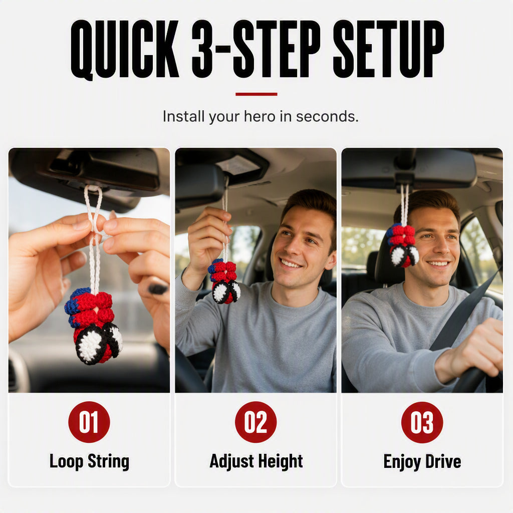 🏆 Last Day Deal 🔥Crochet Spider Car Hanger Ornament