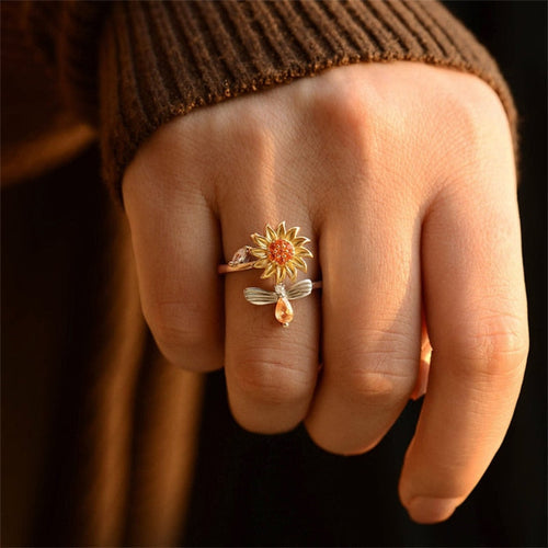🚨 Ending Soon 💥Sunflower Serenity Anxiety Ring