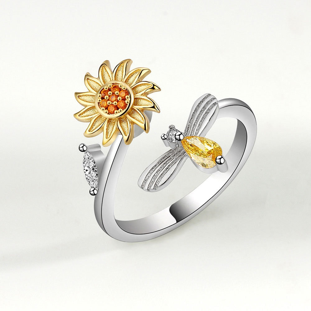 🚨 Ending Soon 💥Sunflower Serenity Anxiety Ring