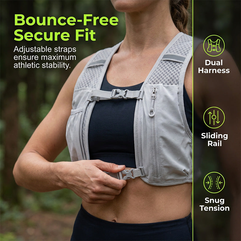 Reflective Hydration Vest Pack Breathable Sports Backpack for Cycling Running