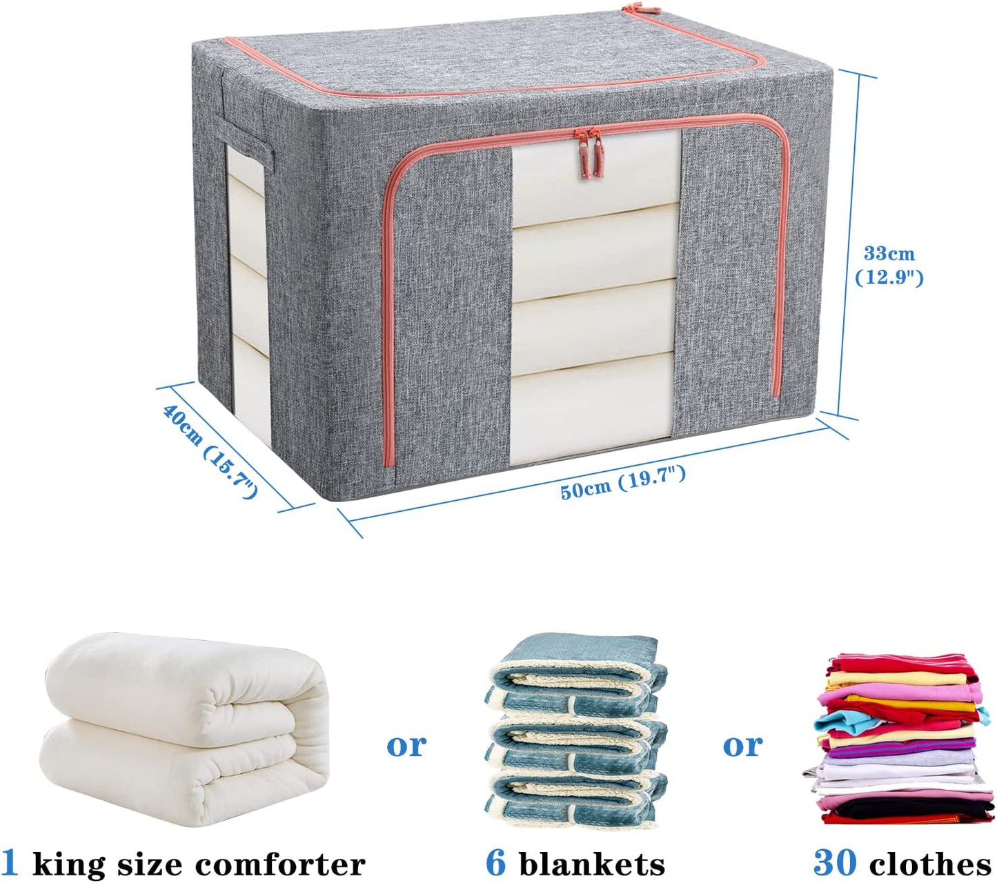 🔥Semi-Annual Sale- Oxford Cloth Steel Frame Storage Box