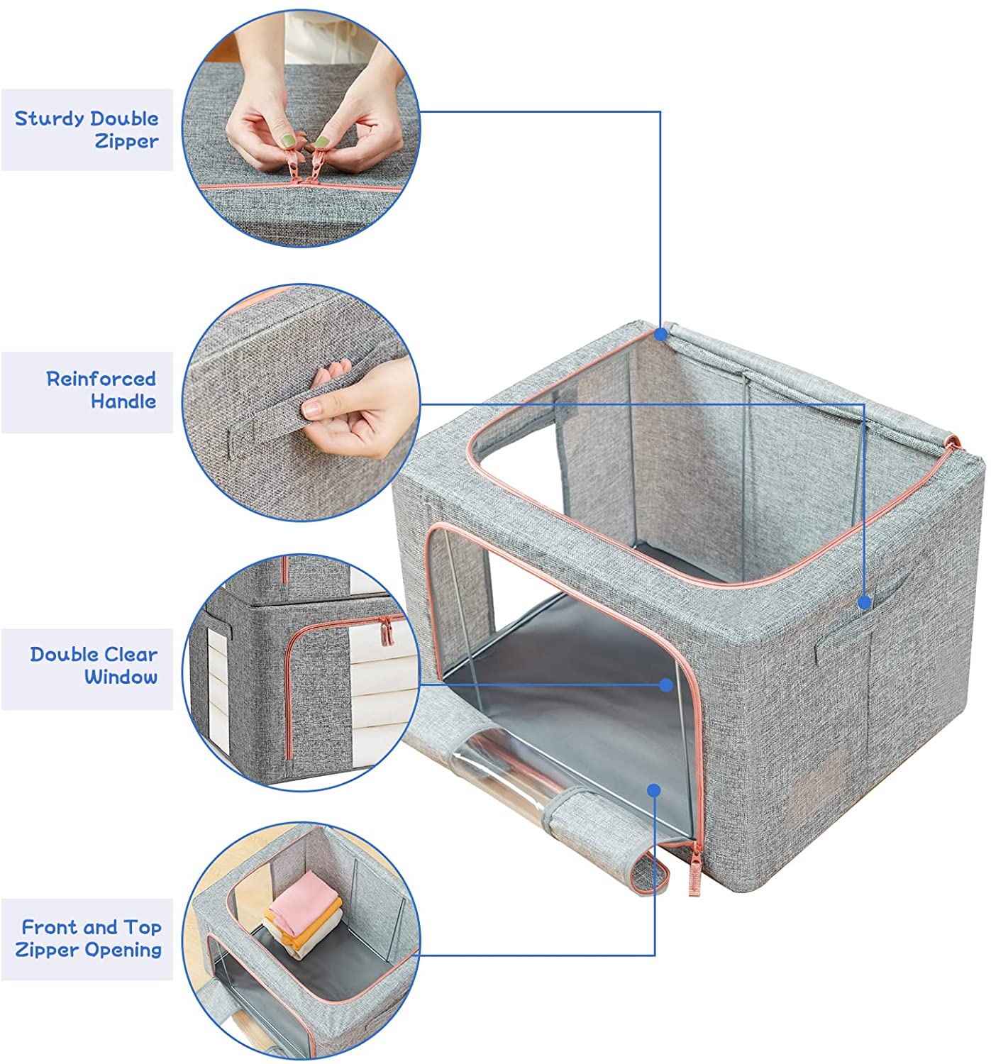 🔥Semi-Annual Sale- Oxford Cloth Steel Frame Storage Box