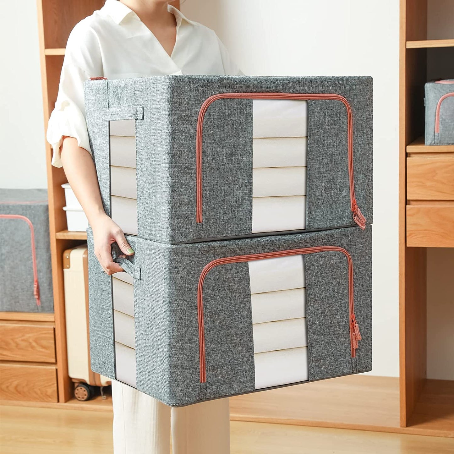 🔥Semi-Annual Sale- Oxford Cloth Steel Frame Storage Box