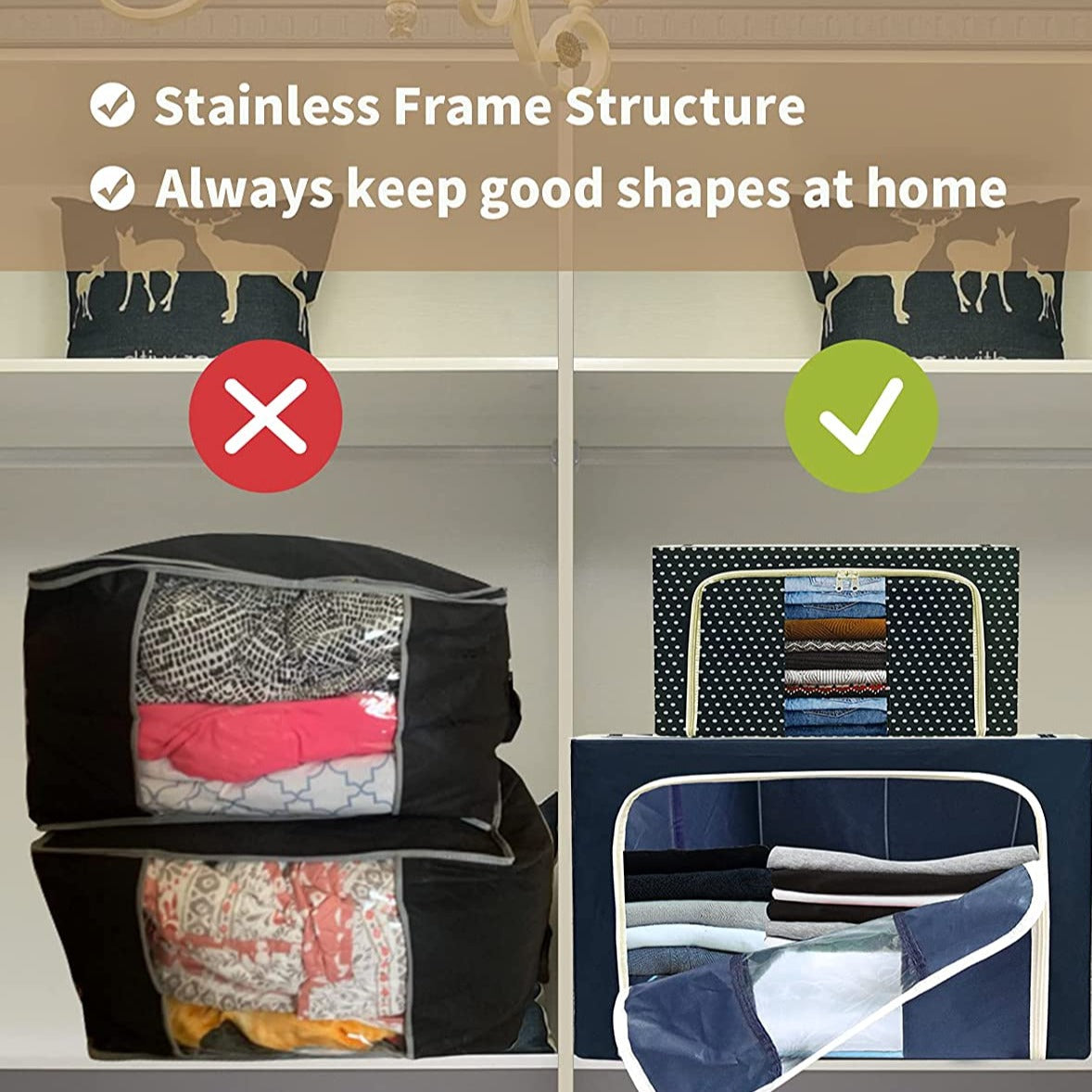 🔥Semi-Annual Sale- Oxford Cloth Steel Frame Storage Box