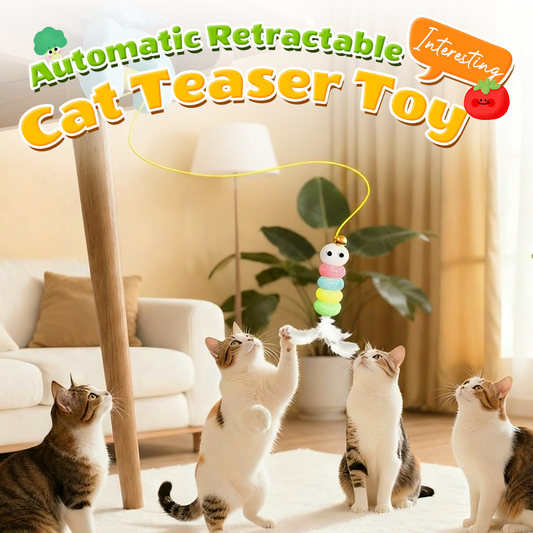 ⚡ Flash Sale 🔥Automatic Retractable Cat Teaser Toy
