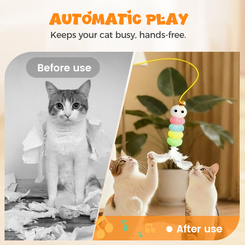 ⚡ Flash Sale 🔥Automatic Retractable Cat Teaser Toy